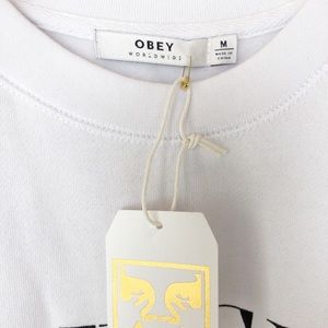 Obey Tops - NWT OBEY white lottie crewneck sweatshirt size M Obey Tops - NWT OBEY white lottie crewneck sweatshirt size M